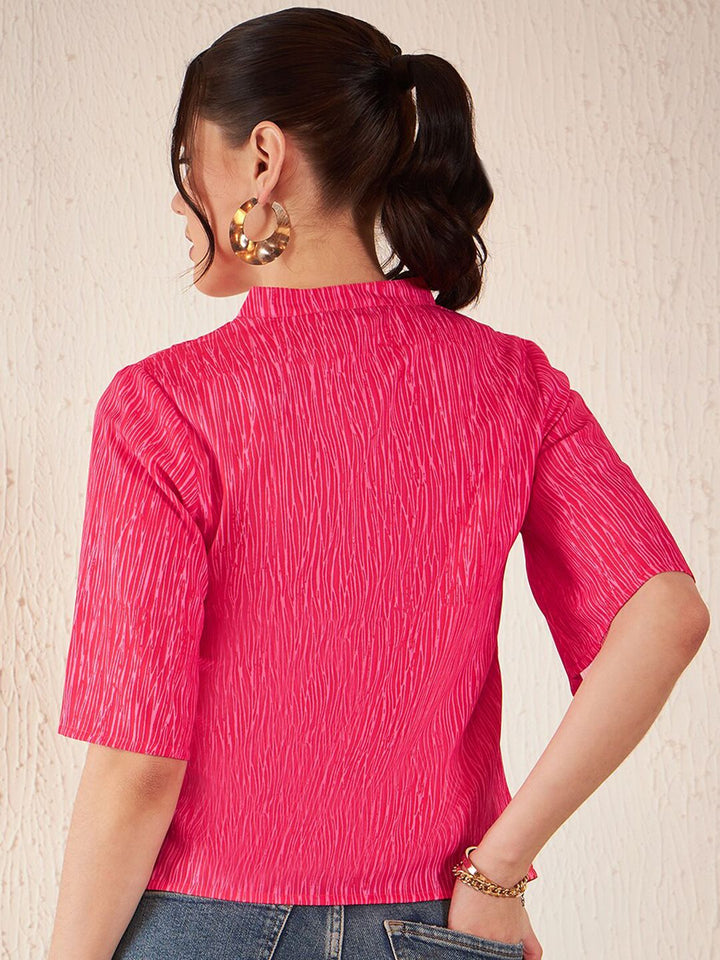 DENNISON Abstract Printed Regular Top