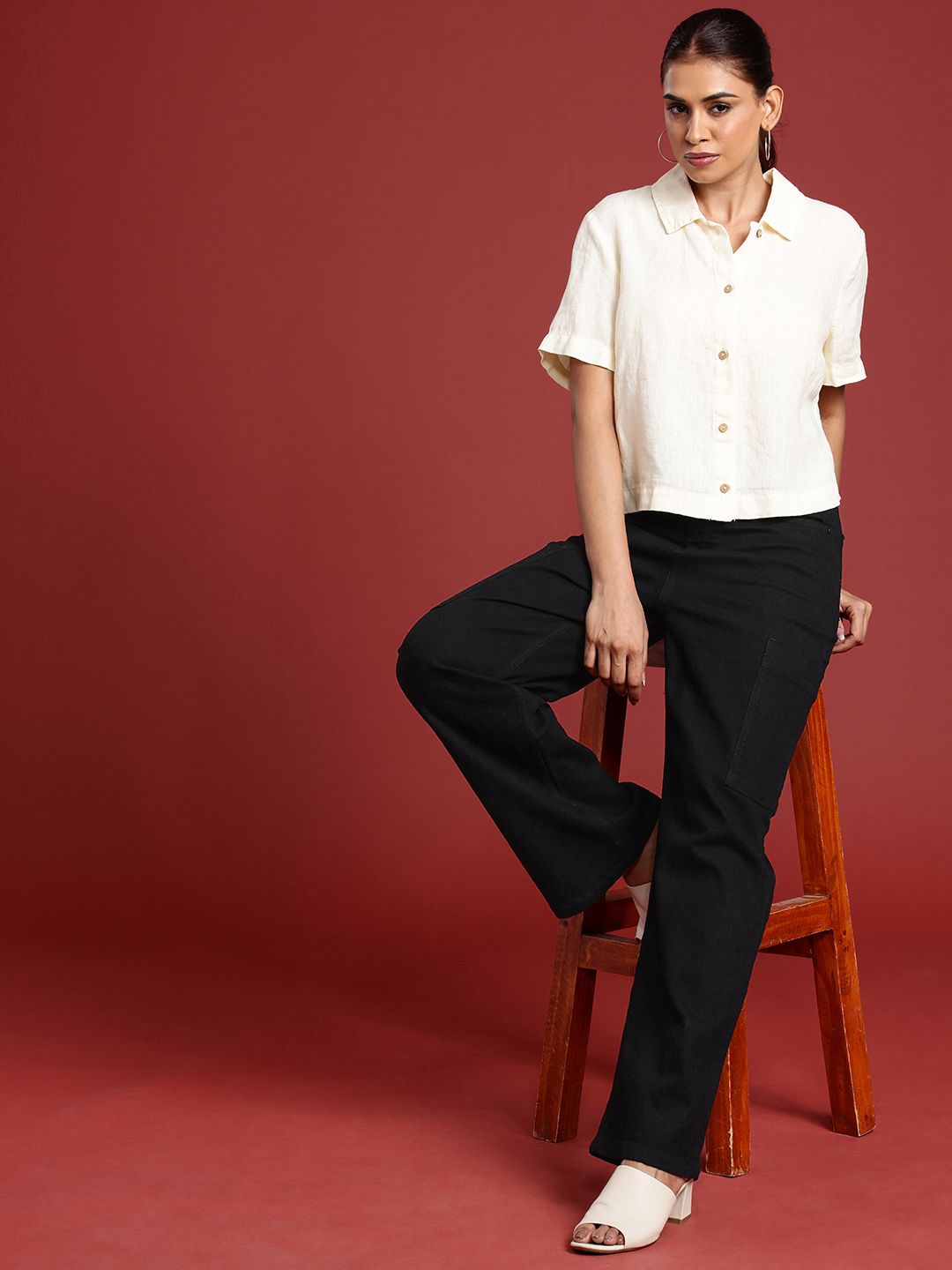 all about you Women Straight Fit High-Rise Stretchable Jeans