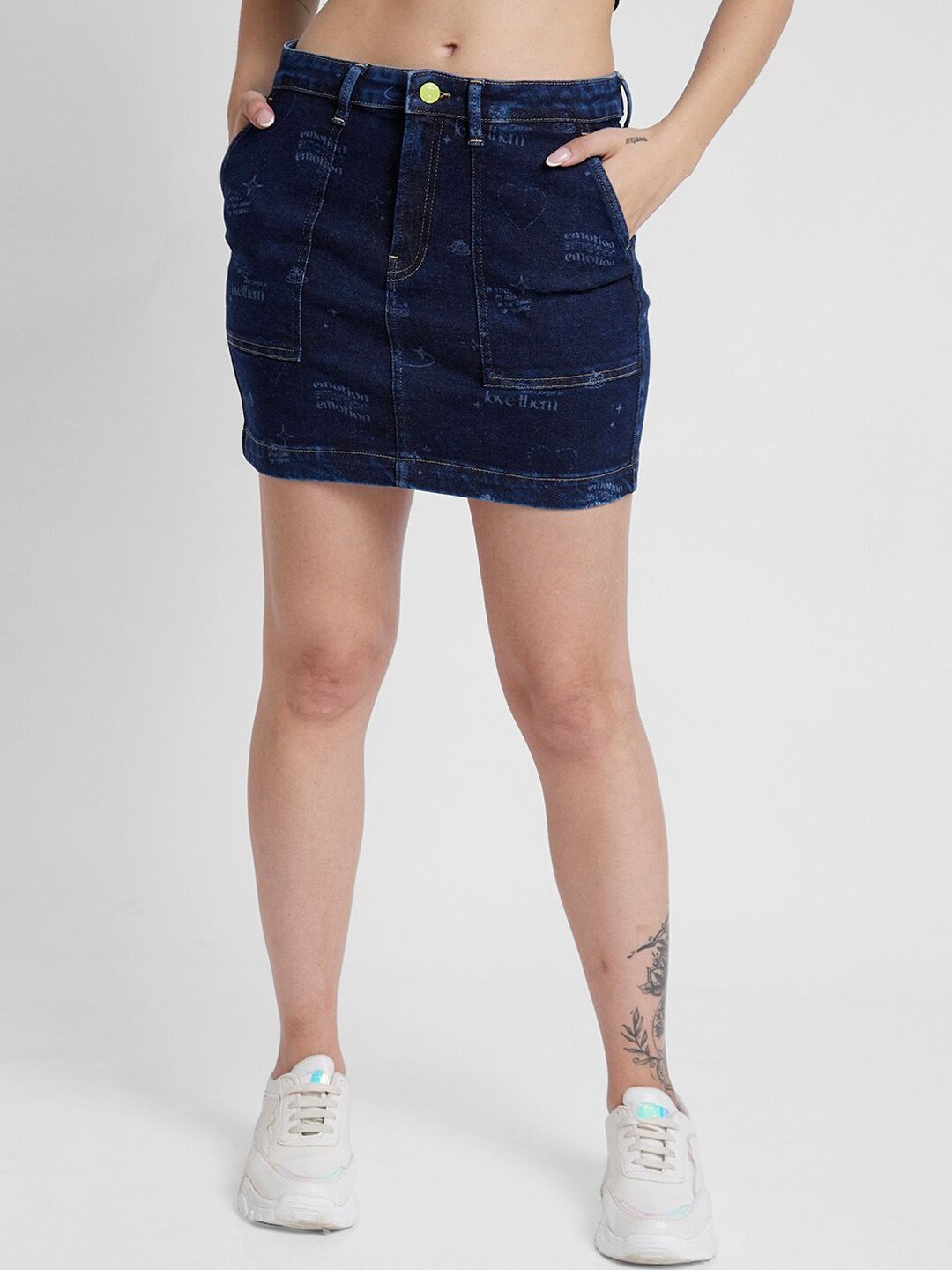 SPYKAR Pencil Fit Mini Length Skirt