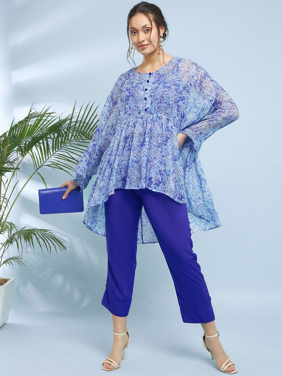 Antheaa Printed Tunic With Trousers