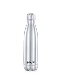 Pexpo Silver-Toned Electro-ISI Certified Thermosteel 24 Hrs Hot Flask Water Bottle 500 ml