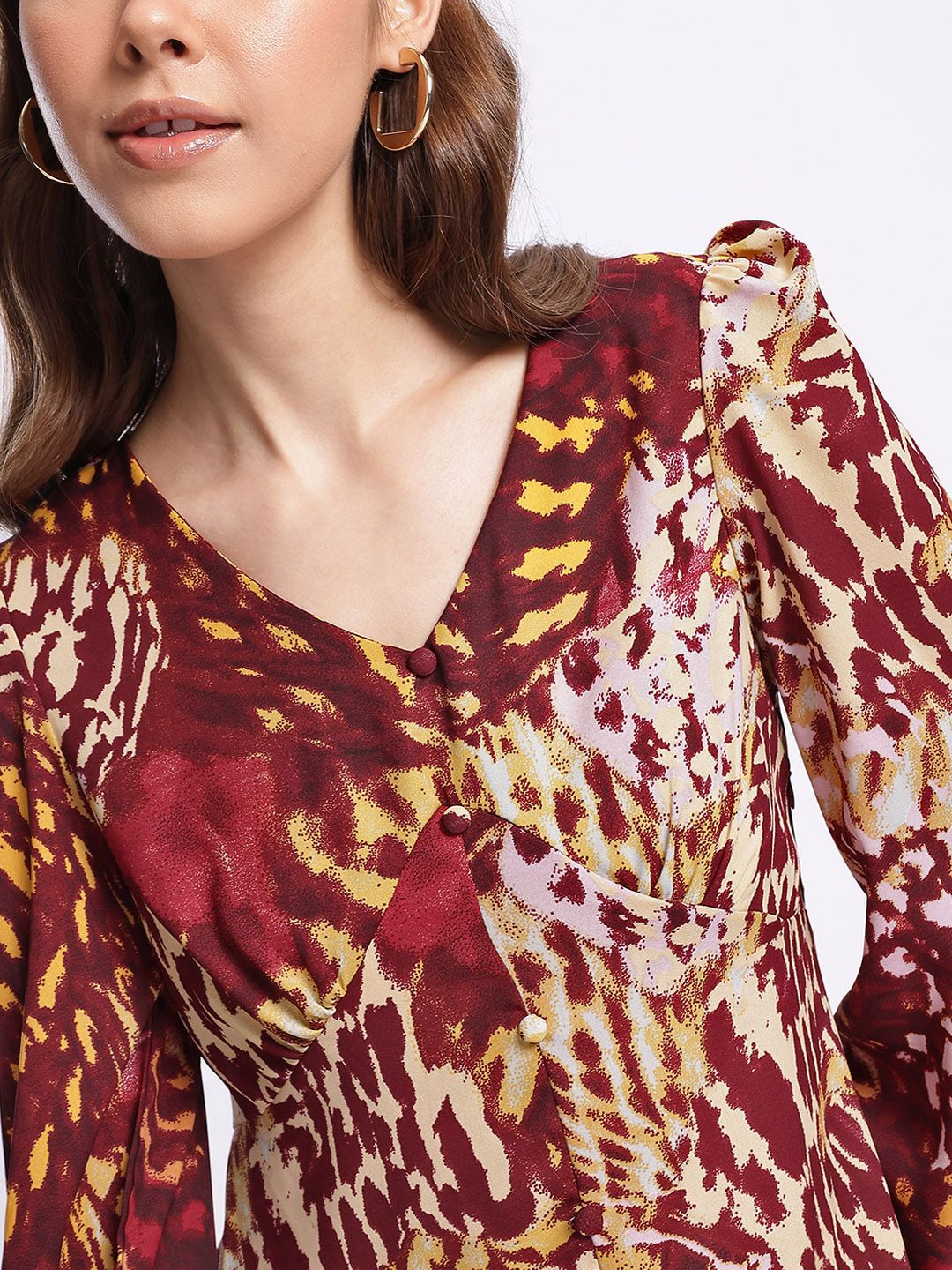DressBerry Summer Sorbet Animal Print Midi Empire Dress