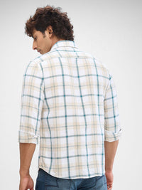 Spykar Men Slim Fit legap menyebar baju kasual kolar