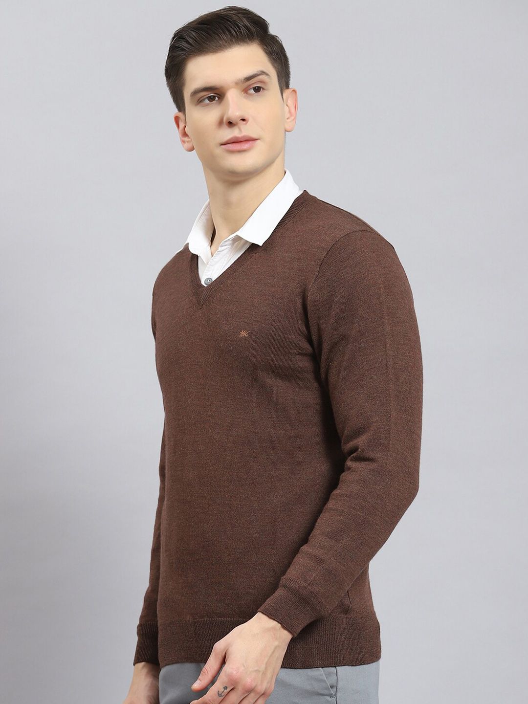 Monte Carlo V-Neck Pure Woollen Pullover