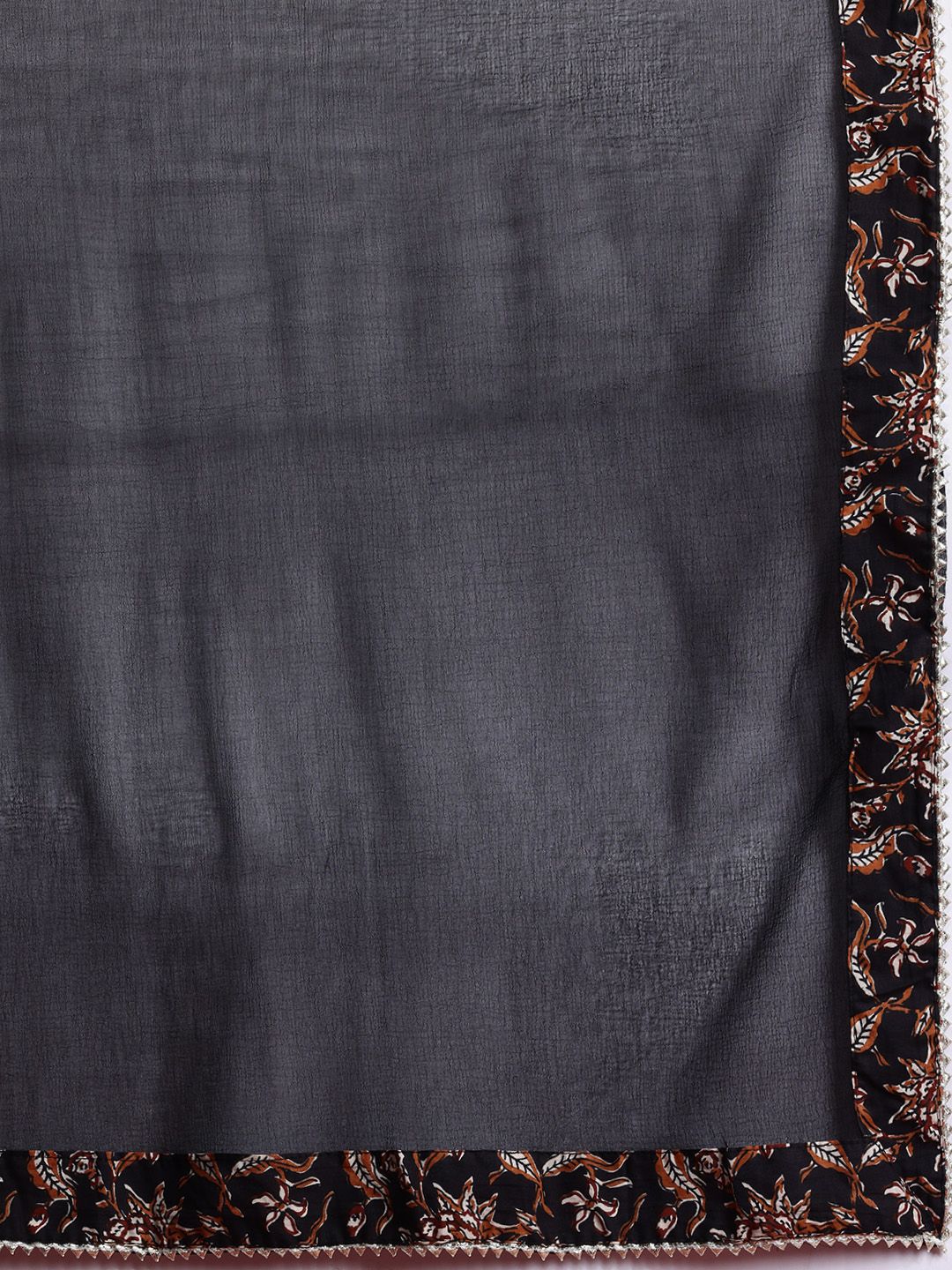 Anouk Floral Print Angrakha Gotta Patti Detail Anarkali Kurta with Trousers & Dupatta