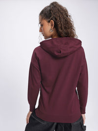 DressBerry Typo Trend Hooded Drop-Shoulder Sweatshirt