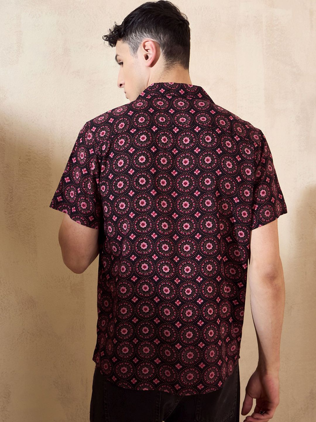 DENNISON Ethnic Motifs Oversized Casual Shirt
