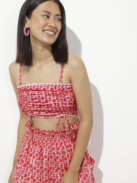 DressBerry Modern Nomad Ruche Ups Crop Top