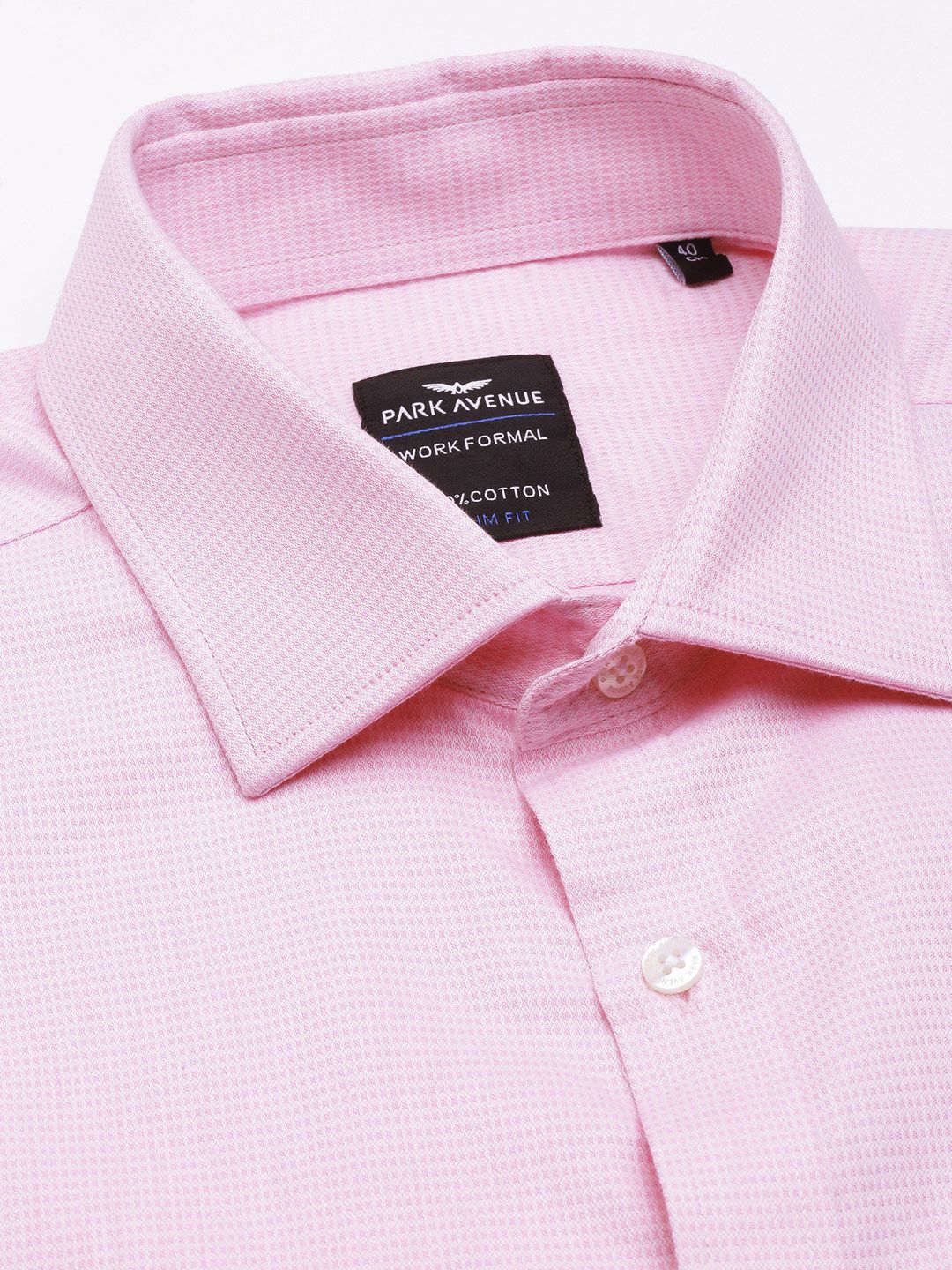 Park Avenue Slim Fit Textured Pure Cotton Formal Shirt