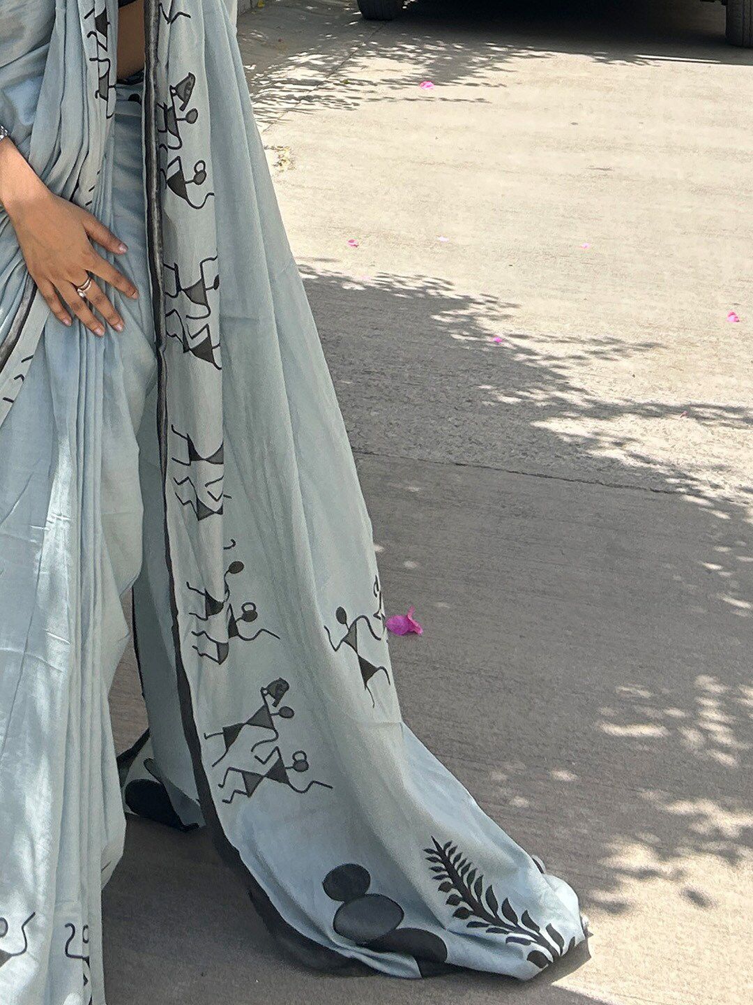 KALINI Warli Poly Cotton Bagh Saree