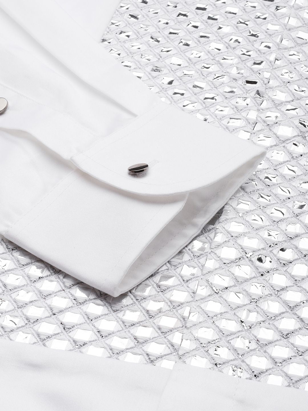 House of Pataudi Pure Cotton Embellished Party Shirt
