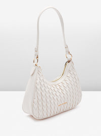 Lino Perros Structured Shoulder Bag with Quilted Detail