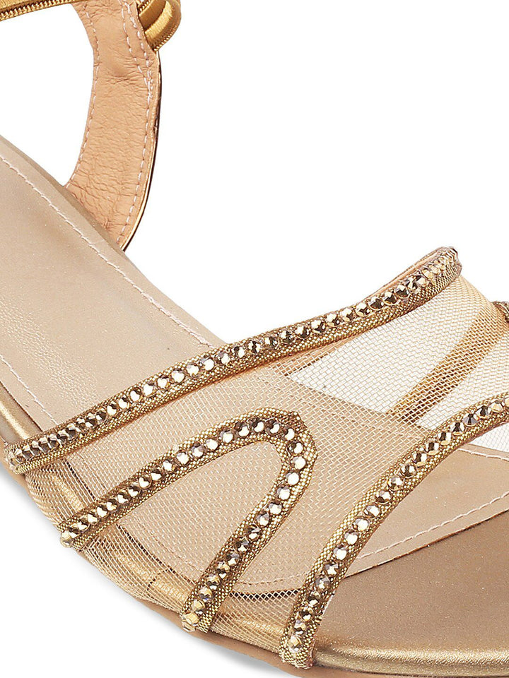Mochi Embellished Backstrap Kitten Heels
