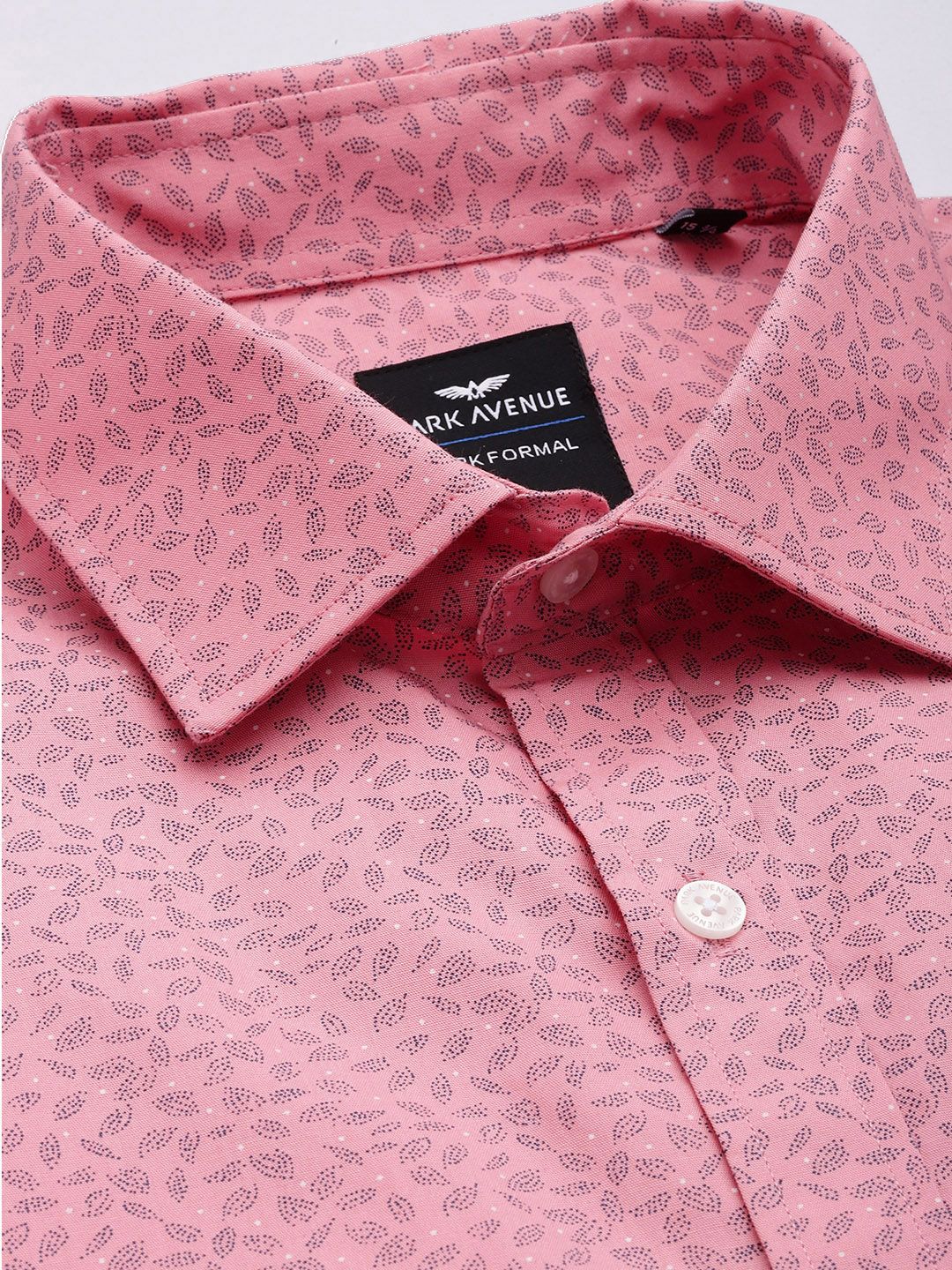 Park Avenue Pure Cotton Slim Fit Tropical Printed Opaque Formal Shirt