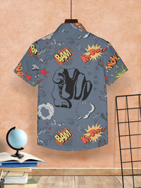 HELLCAT Boys Convectional Cotton Regular Sleeves Opaque Casual Shirt