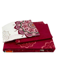 BOMBAY DYEING Celebrating India Pink Printed Cotton 300 TC King Bedsheet & 4 Pillow Cover