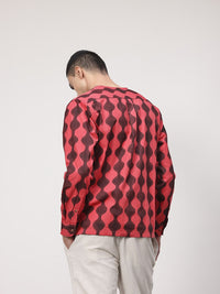 ether Artisan Pure Cotton Hand Block Printed Relaxed Fit Shirt