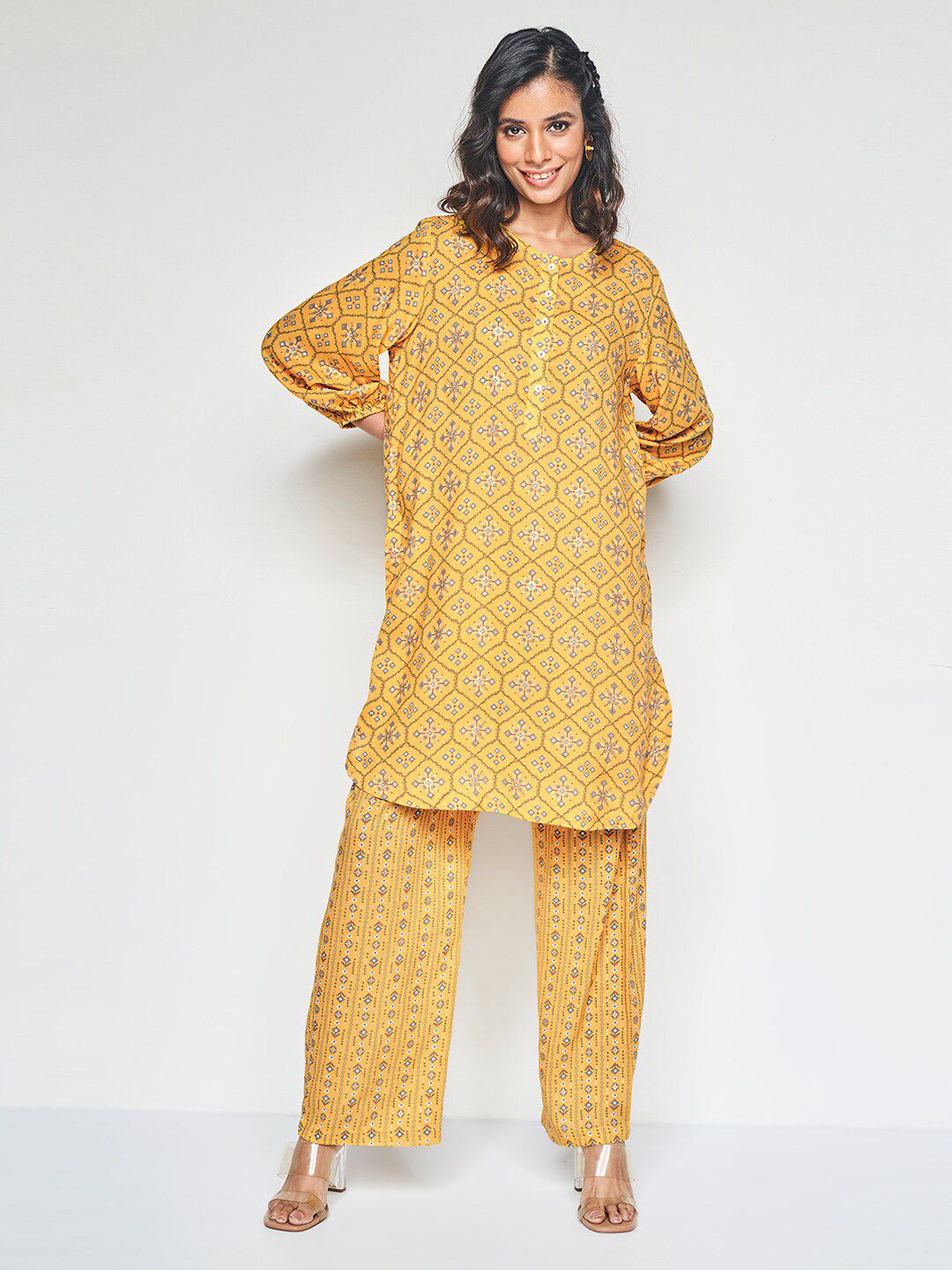 Global Desi Printed Kurta Set