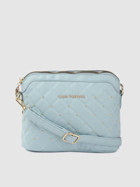 Lino Perros Women Blue Quilted Sling Bag