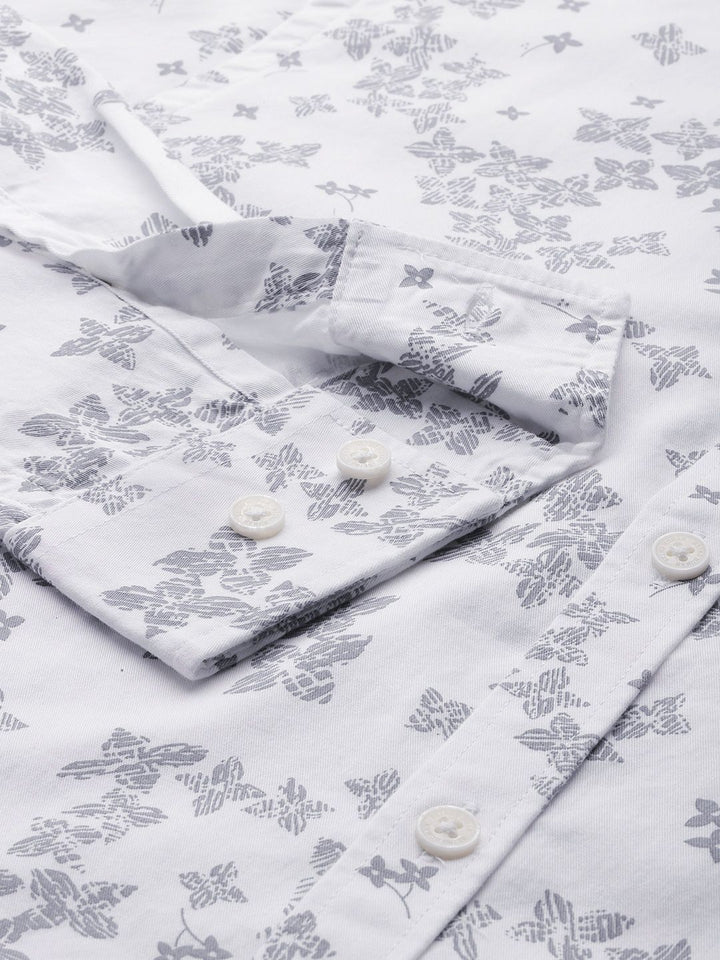 Being Human Classic Slim Fit Floral Printed Casual Shirt