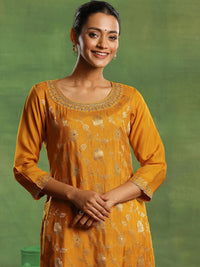 Libas Floral Woven Design Kurta with Palazzo & Dupatta