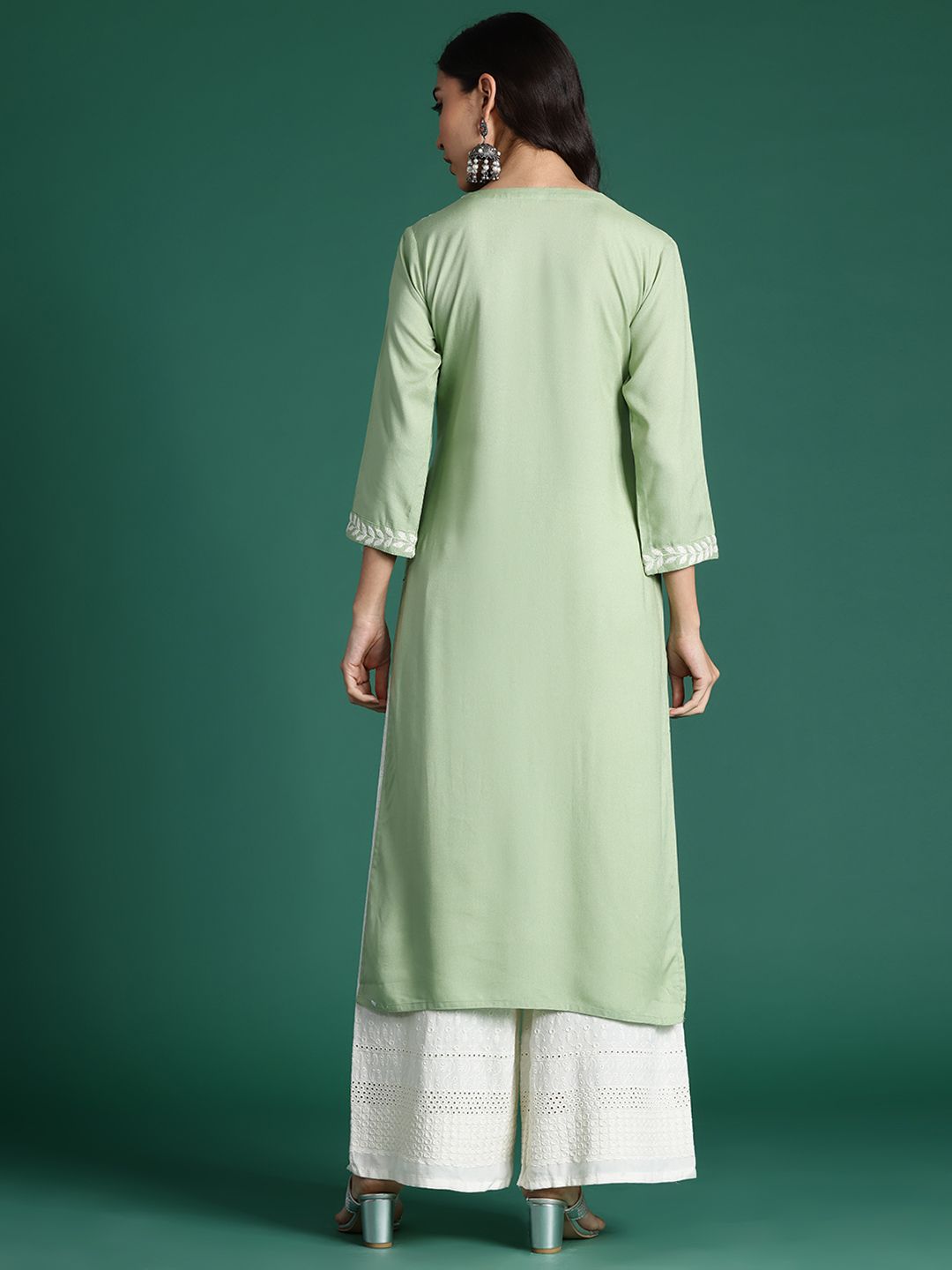 Indo Era Ethnic Motifs Embroidered Thread Work Kurta