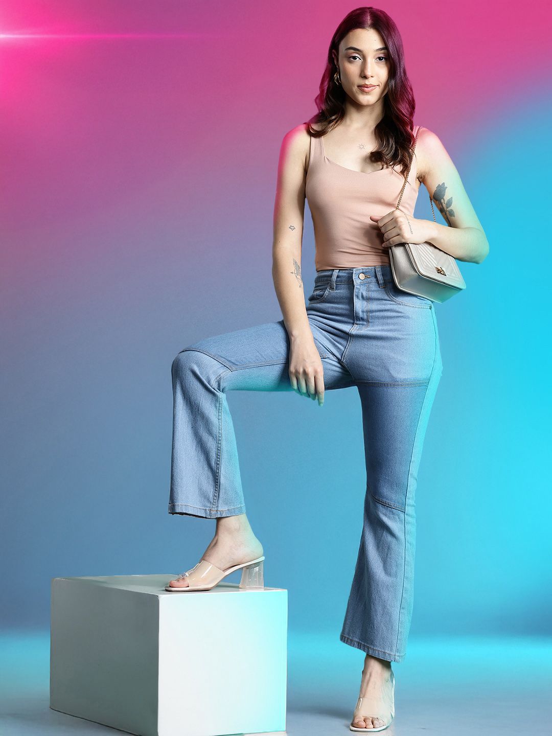 DressBerry Women Bootcut Stretchable Jeans