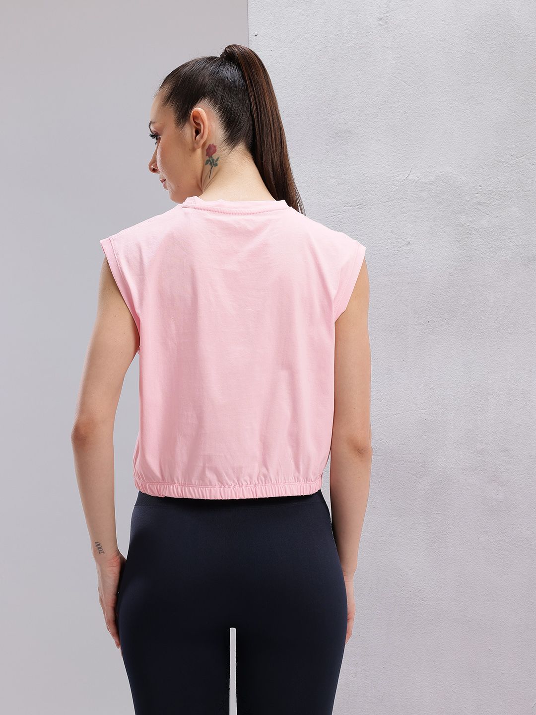 HRX by Hrithik Roshan Printed Pure Cotton Boxy Yoga T-shirt