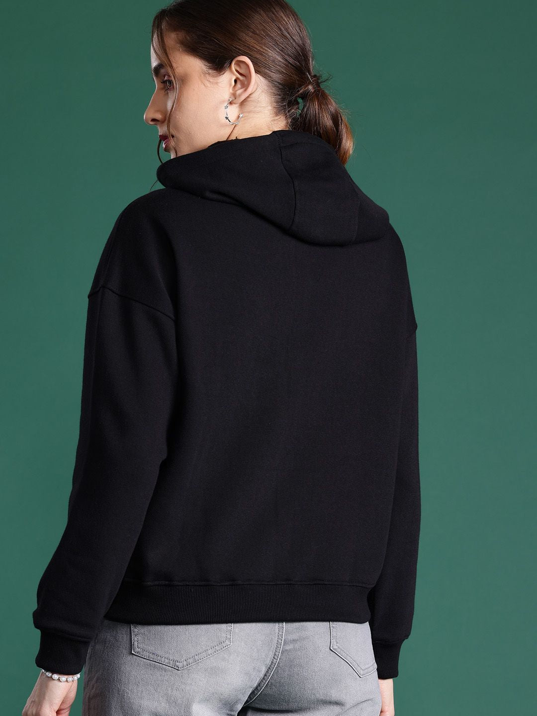 DressBerry Women Printed Hooded Sweatshirt