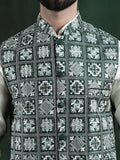 SOJANYA Jaket Nehru Tenun Sulam Lelaki