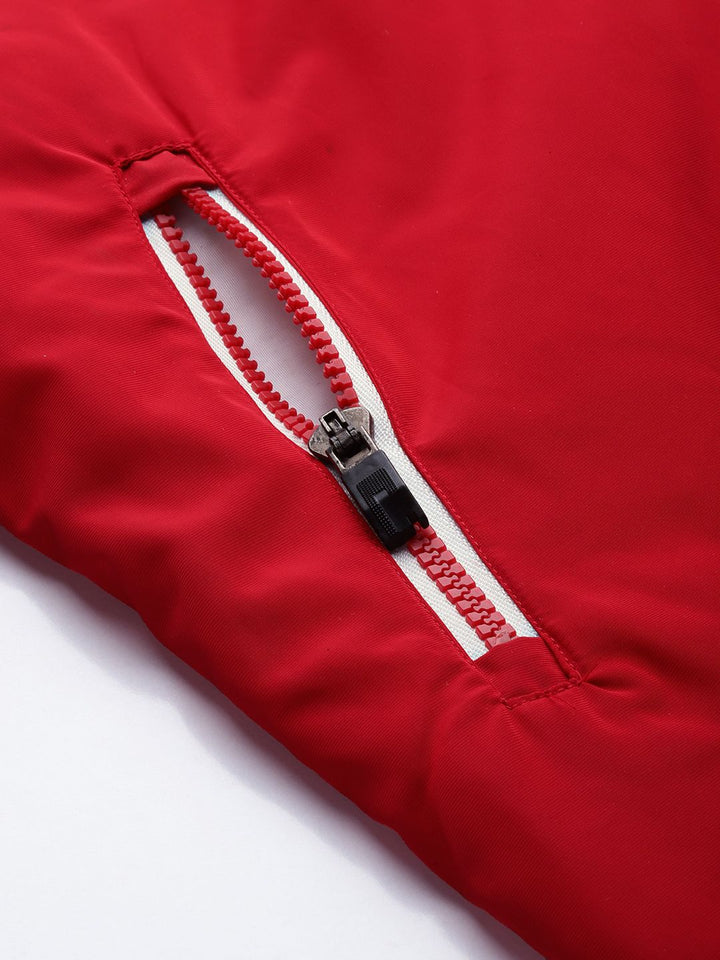 The Indian Garage Co Hooded Slim Fit Bomber Jacket with Zippered Insert Pockets