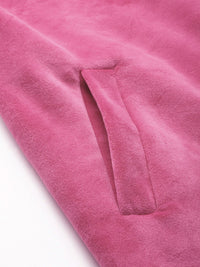 all about you Notched Lapel Collar Velvet Finish Overcoat