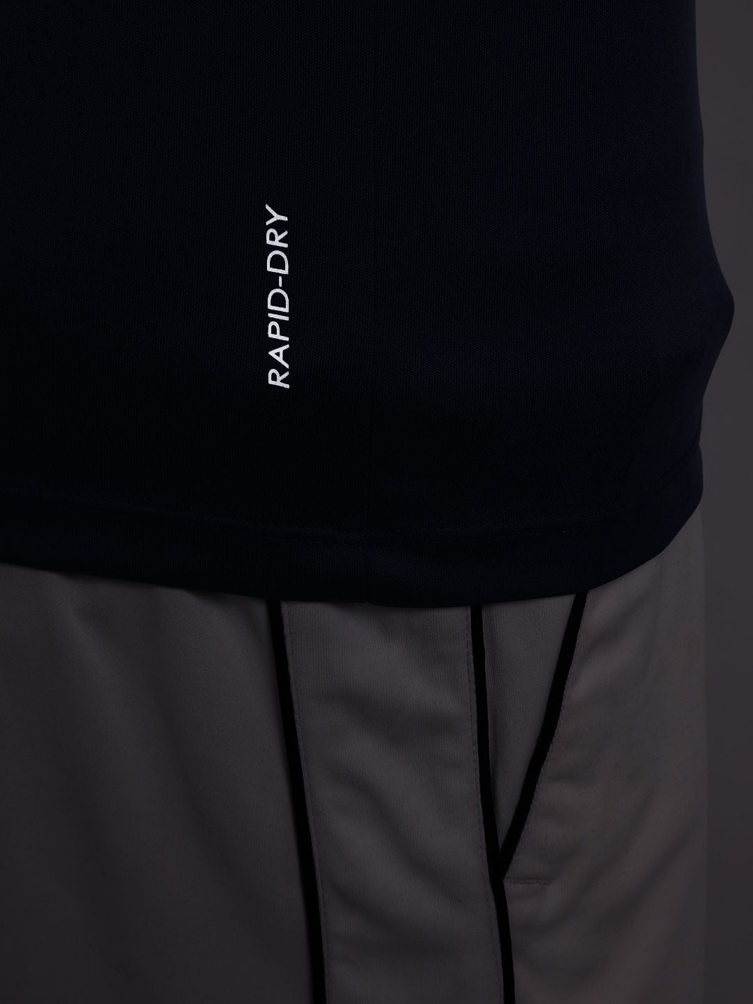 HRX by Hrithik Roshan Typography Printed Rapid-Dry Training T-shirt with Panelling Detail