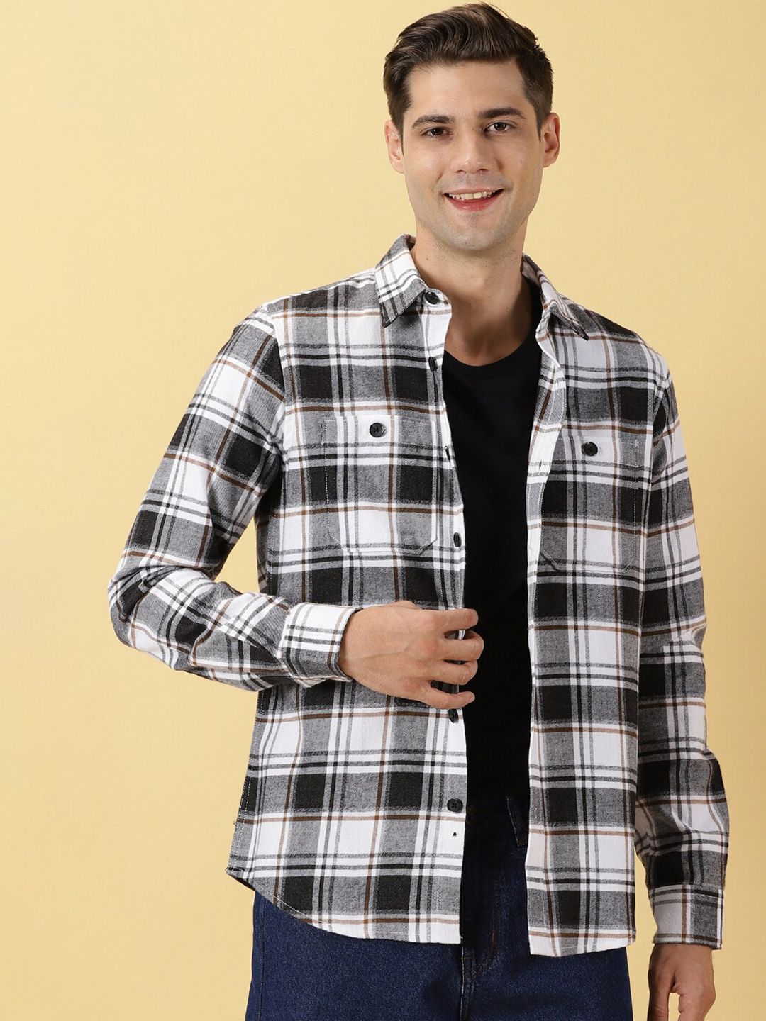 Thomas Scott Standard Slim Fit Tartan Checked Casual Shirt