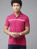 Park Avenue Striped Polo Collar Slim Fit T-shirt