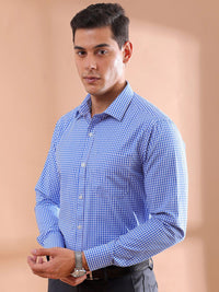 The Indian Garage Co. X Luxe Men Slim Fit Micro Checks  Formal Shirt