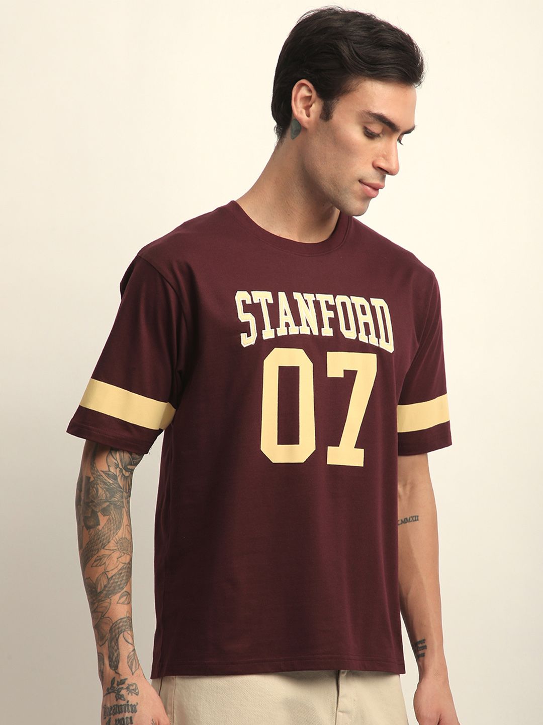 DILLINGER Men Short Sleeve Oversized Applique Printed Tshirt