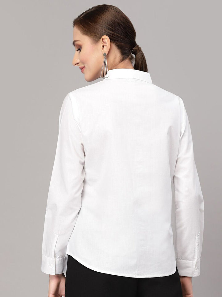 Style Quotient Women White Formal Shirt