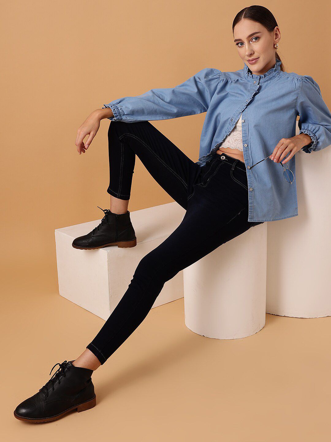 STREET 9 BASICS Women Narrow Skinny Fit Clean Look Stretchable Jeans