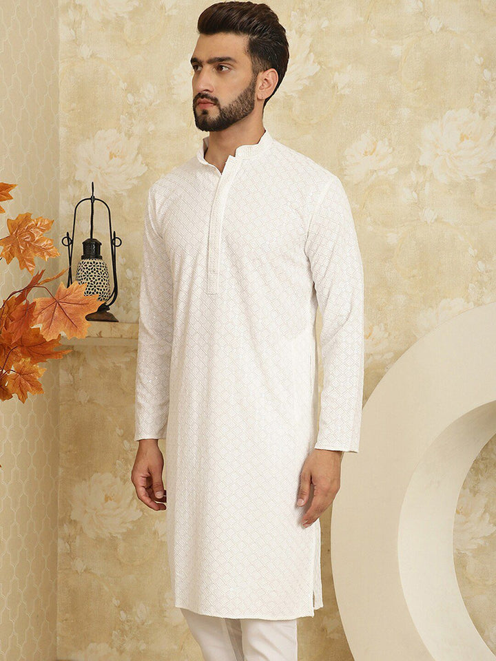 SOJANYA Kurta Straight Cotton Sulam Geometrik