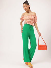 DressBerry Off-Shoulder Shoutout Chic Print & Pop Top
