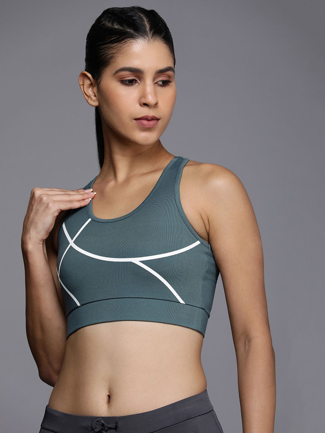 HRX by Hrithik Roshan Full Coverage Lightly Padded Rapid-Dry Yoga Bra