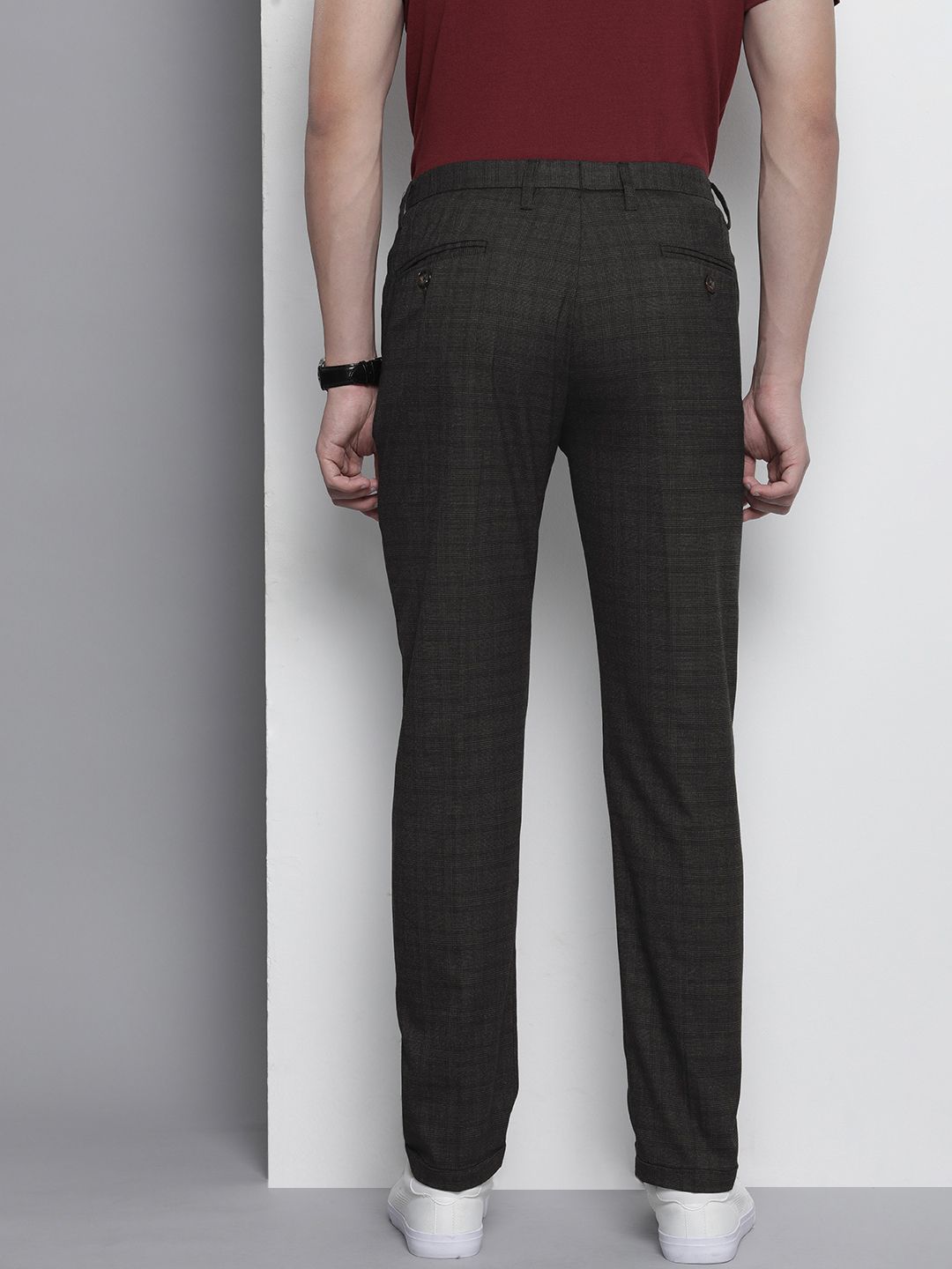 The Indian Garage Co Checked Chinos Trousers