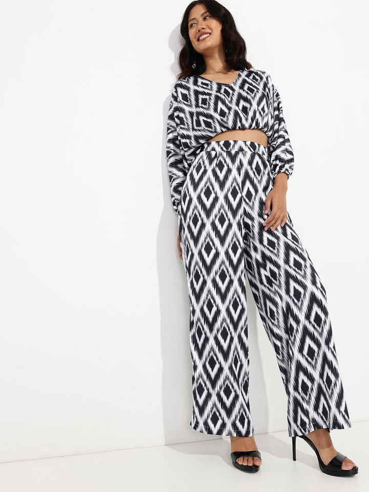 DressBerry Global Nomad Fusion Ikat Flared Trouser