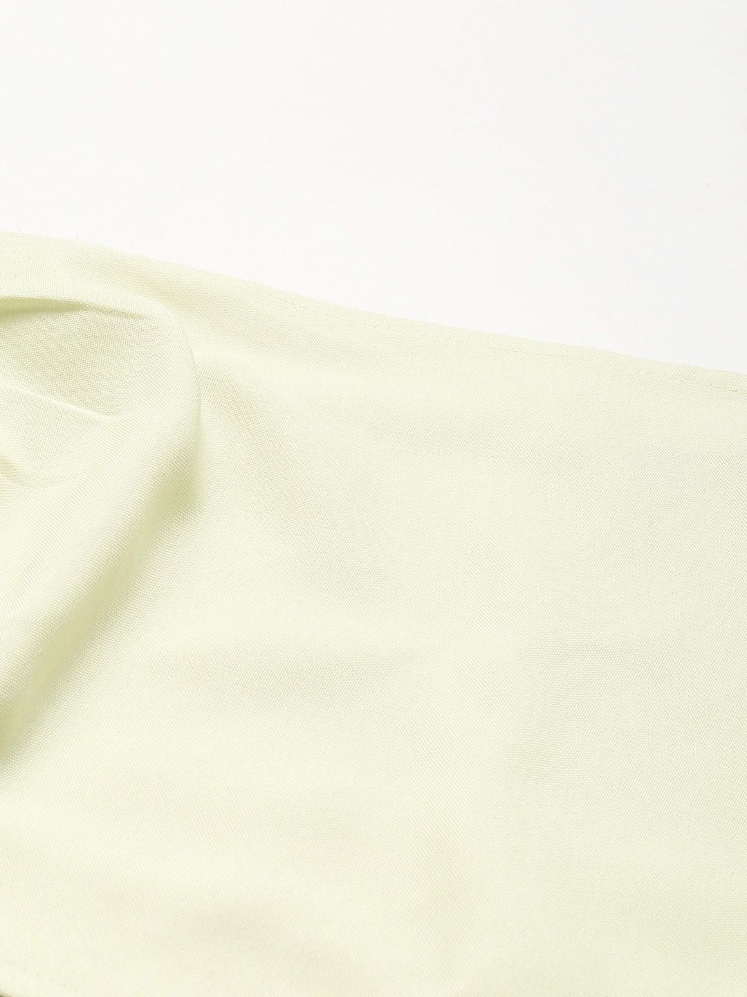 SASSAFRAS Lime Green One Shoulder Crop Top
