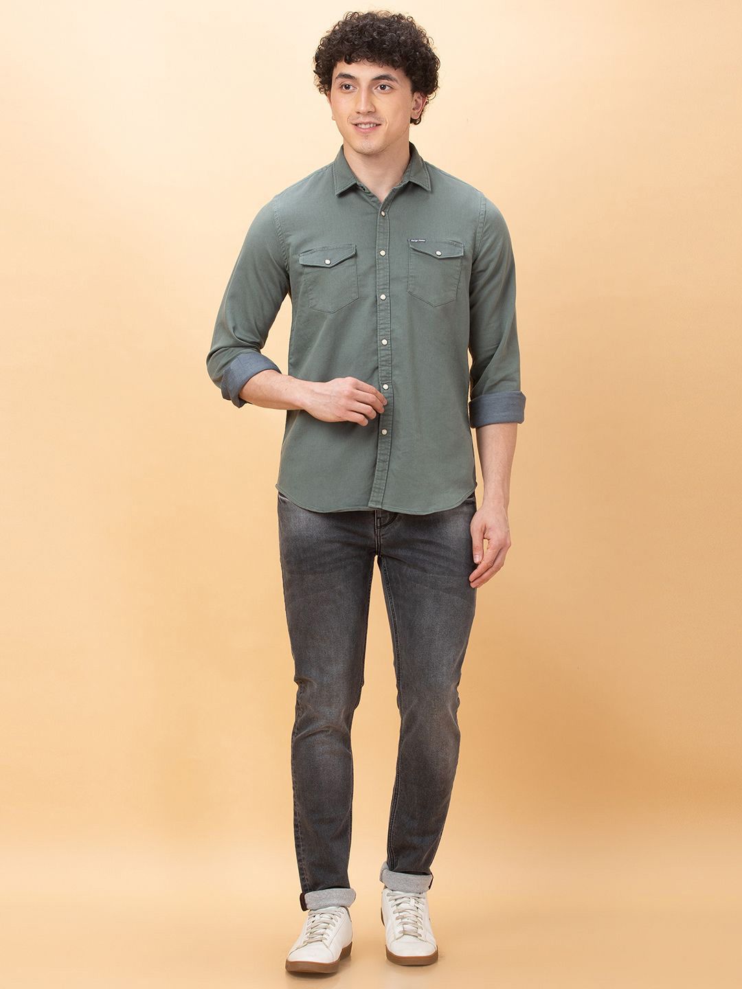 Being Human Men Slim Fit Opaque Casual Shirt