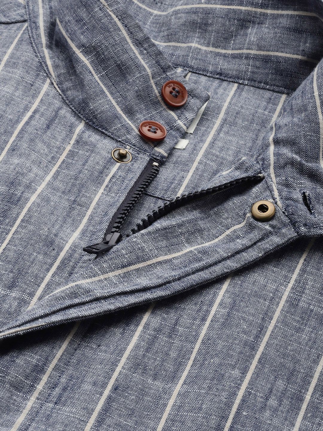 Mr Bowerbird Stand Collar Striped Bomber Jacket