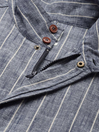 Mr Bowerbird Stand Collar Striped Bomber Jacket