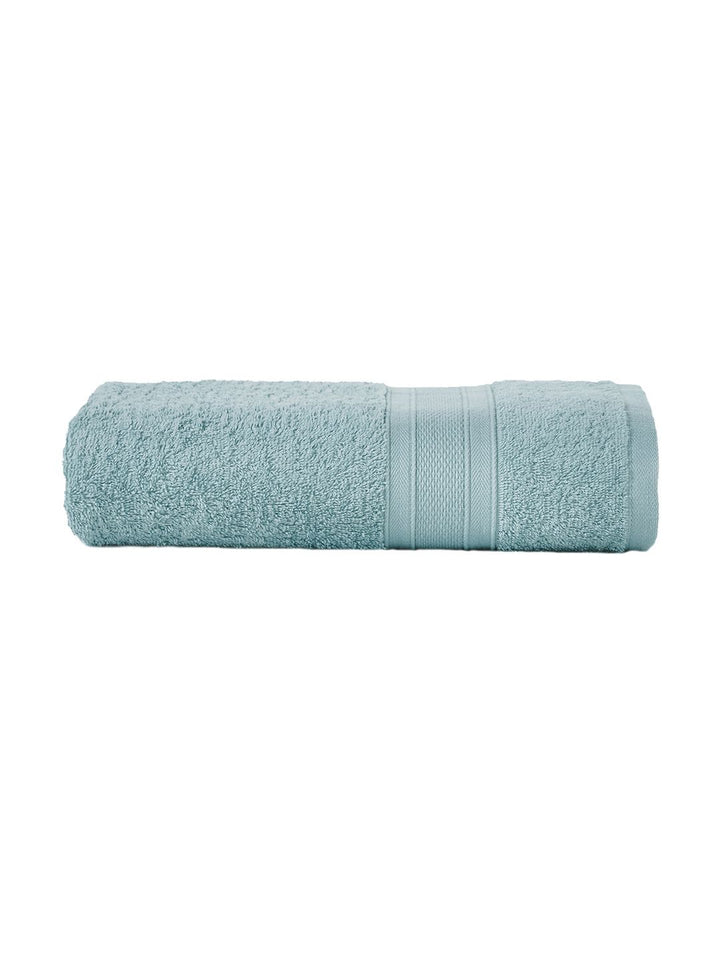 MYTRIDENT Blue Solid 500 GSM Pure Cotton Bath Towel