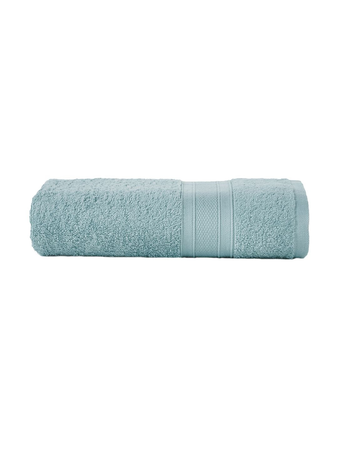MYTRIDENT Blue Solid 500 GSM Pure Cotton Bath Towel